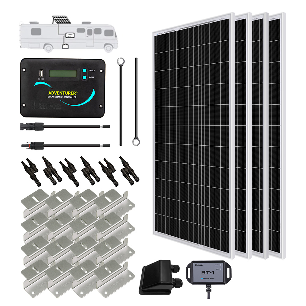 Renogy 300 Watts 12 Volts Monocrystalline Solar Rv Kit Off Grid Kit With 30a Pwm Lcd Charge