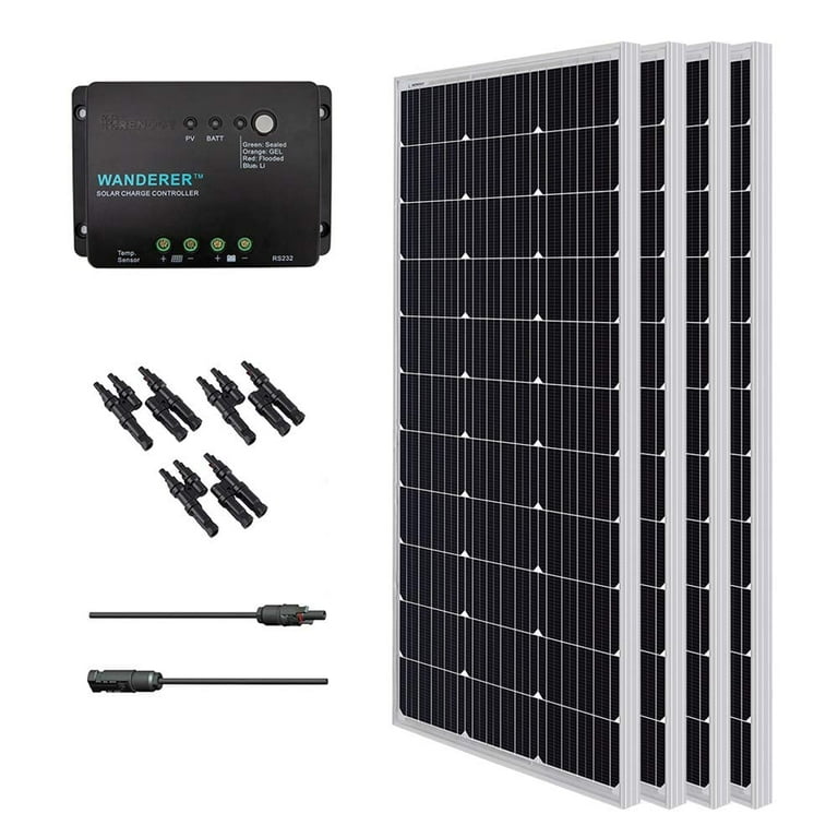 Renogy 200W 12V Solar Panel Monocrystalline Bundle Off Grid Power Kit for RV/Boat/Cabin/Battery Applications Renogy 200W 12V Solar Panel Monocrystalline Bundle Off Grid Power Kit for RV/Boat/Cabin/Battery Applications