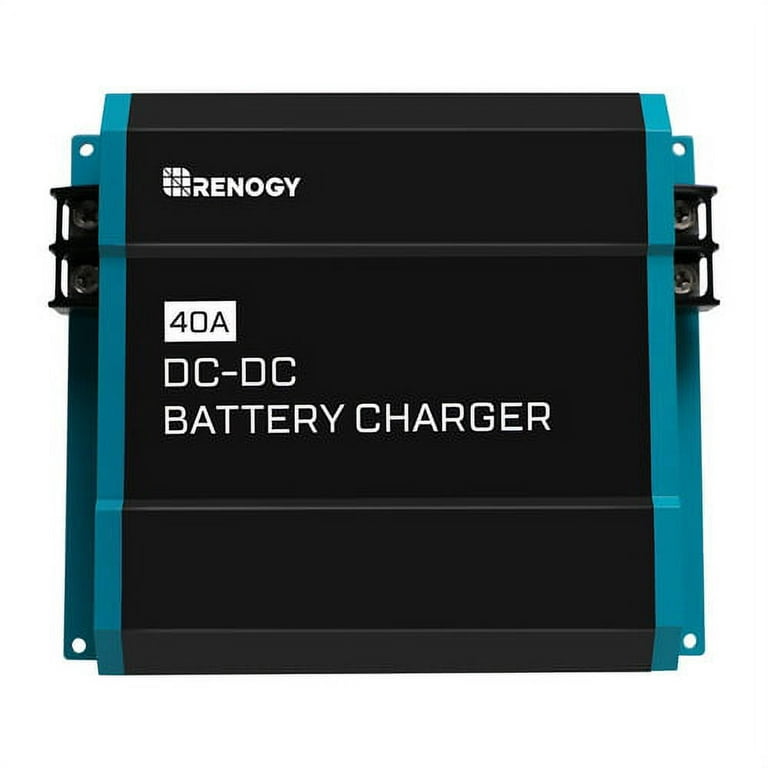 Renogy Chargeur de batterie 40 A DC vers DC MPPT 12 V Chargeur de batterie  de voiture embarqué pour batteries inondées, gel, AGM et lithium, charge