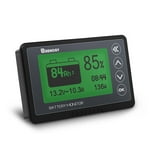 Renogy 500A Battery Monitor with Shunt, High and Low Voltage Programmable Alarm, Range 10V-120V up to 500A, 20ft Shielded Cable, Compatible 12V Lithium Sealed, Gel, Flooded Batteries,Black