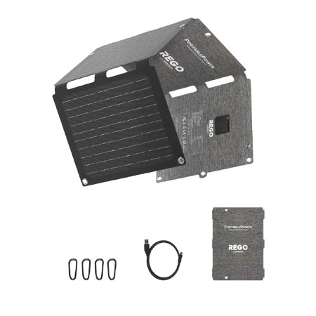 Renogy 30W Portable Solar Panel with 2 USB &1 DC Charging Ports, IP67 Waterproof, 18-month Hassle-free Warranty, Only 0.56kg/1.23lbs