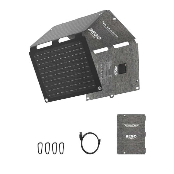 Renogy 30W Portable Solar Panel with 2 USB &1 DC Charging Ports, IP67 Waterproof, 18-month Hassle-free Warranty, Only 0.56kg/1.23lbs