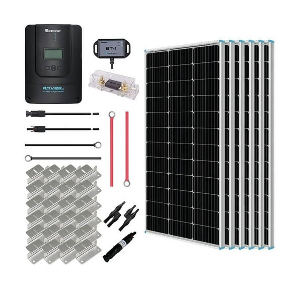 Renogy 600W 12V/24V Monocrystalline Solar Premium Kit w/Rover 60A Charger Controller