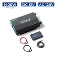 thumbnail image 1 of Renogy 700W Pure Sine Wave Inverter, Power Inverter DC 12V to AC 110V, Built-in 5V/2.1A USB Port, AC Hardwire Port, Remote Controller, 1 of 11