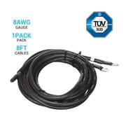 Renogy 8ft 8AWG Wire Copper Solar Tray Cables For Connecting Charge Controller to Battery A pair