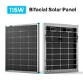 thumbnail image 1 of Renogy Bifacial 115 Watt 12 Volt Solar Panel Monocrystalline Rigid High-Efficiency PV Module Power Charger for RV Marine Rooftop Farm Battery and Other Off-Grid Applications, 1 of 9