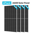 thumbnail image 1 of Renogy Bifacial 4pcs 450 Watt Solar Panels 12/24 Volt Monocrystalline PV Power Charger On/Off-Grid 1800W Supplies for Rooftop Charging Station Farm Yacht and Other Off-Grid Applications, 1 of 7