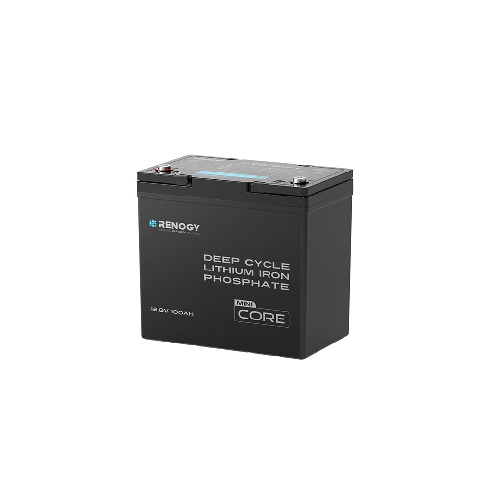 Renogy Core Mini 12V 100Ah LiFePO4 Lithium Battery, Ultra-Compact Size ...