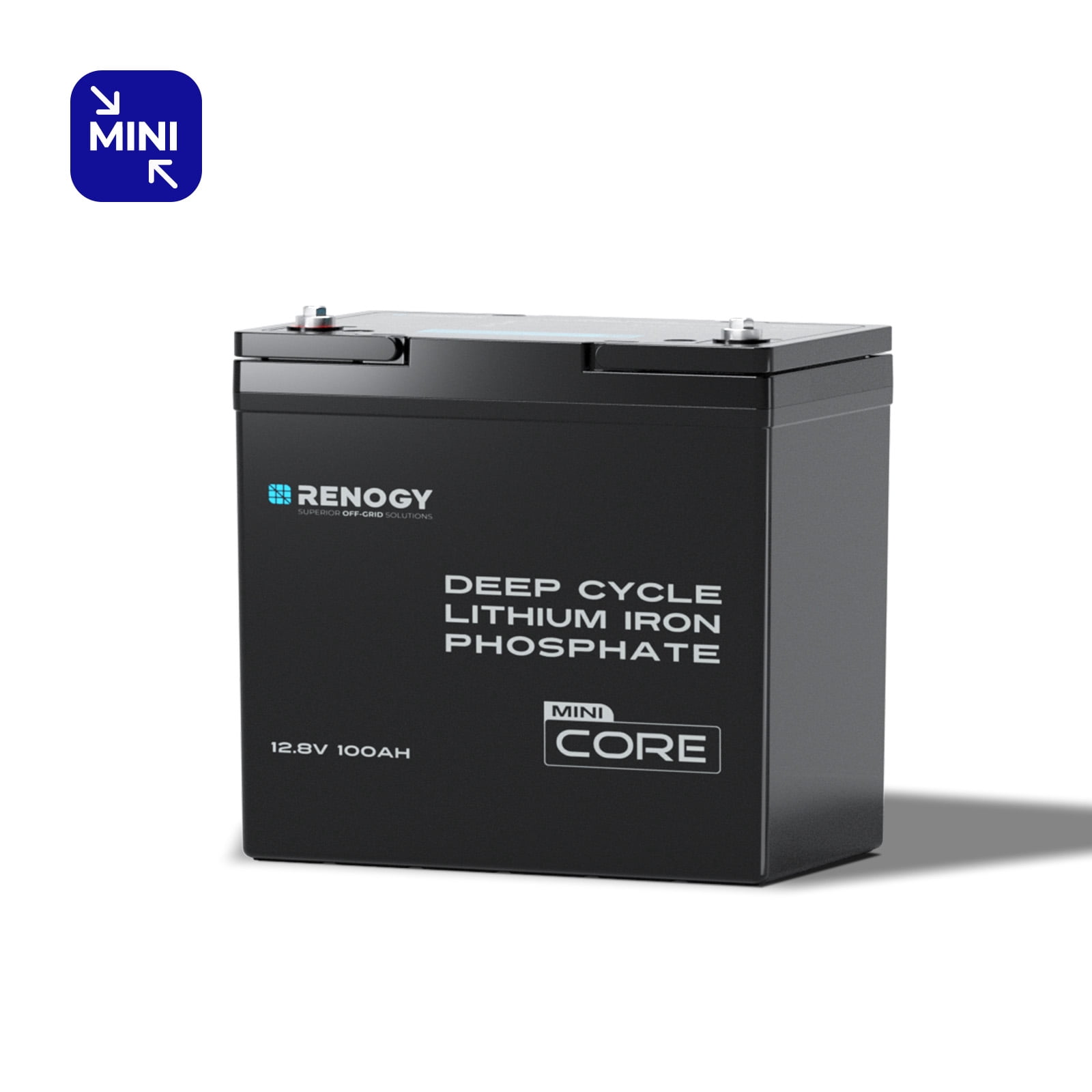 Renogy Core Mini 12V 100Ah LiFePO4 Lithium Battery, Ultra-Compact Size ...