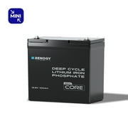 Renogy Core Mini 12V 100Ah LiFePO4 Lithium Battery, Ultra-Compact Size 5000+ Deep Cycle 100A BMS for RV, Marine, Solar System
