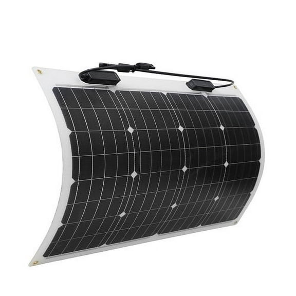 Renogy Flexible Solar Panel 50 Watt 12 Volt Monocrystalline Flexible Bendable Mono Off-Grid Charger for Marine RV Cabin Van Car Uneven Surfaces