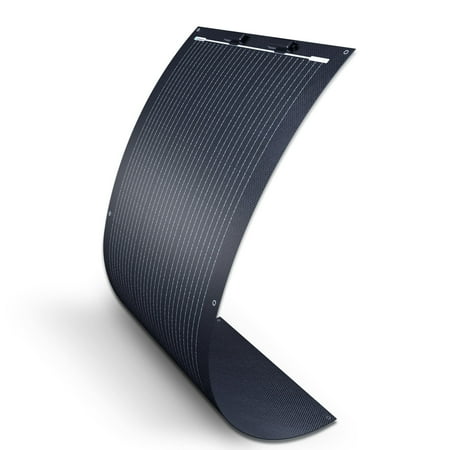 Renogy - 100W 12V Solar Panel Lightweight Semi Flexible Monocrystalline Bendable Off-Grid Charger - Black