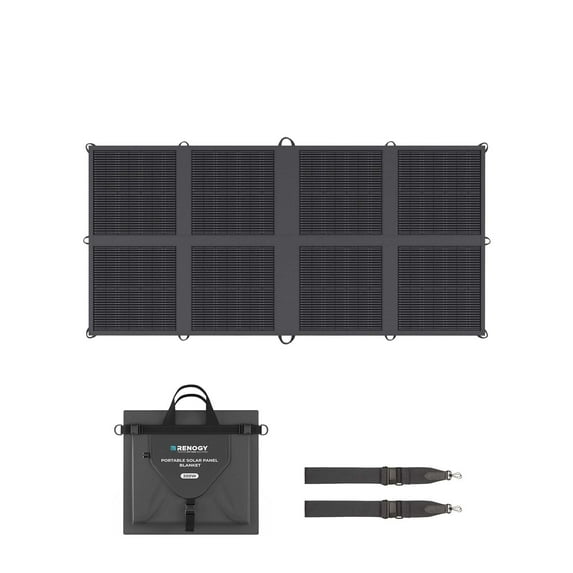 Renogy 200W Solar Panel Blanket with Shoulder Straps, 25% High Efficiency N-Type Solar Cell, Lightweight Ultra-Thin, Only 4 kgs/8.82 lbs
