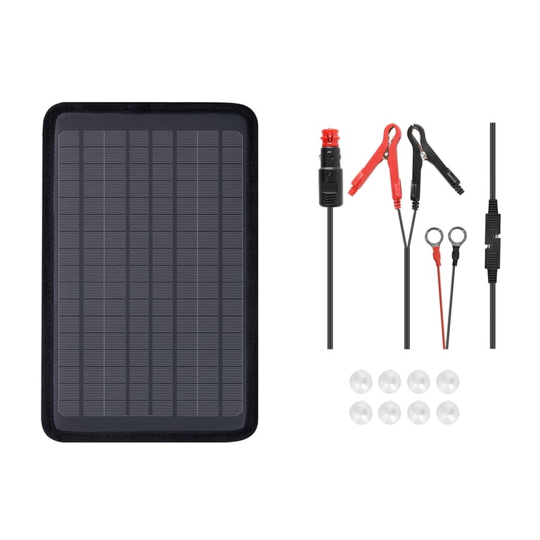 Renogy Solar Trickle Charger Portable Battery Maintainer w/Lighter Plug, 5W 