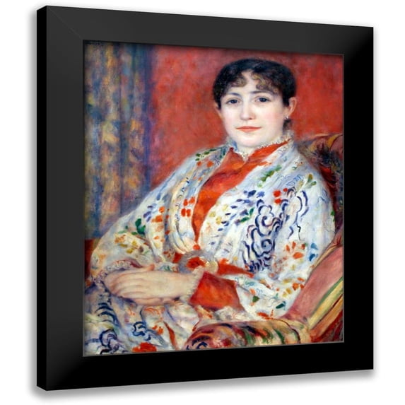 Renoir, Pierre-Auguste 12x14 Black Modern Framed Museum Art Print Titled - Portrait of Madame Henriot