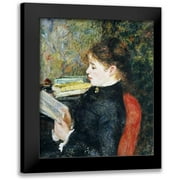 Renoir, Pierre-Auguste 12x14 Black Modern Framed Museum Art Print Titled - The Reader