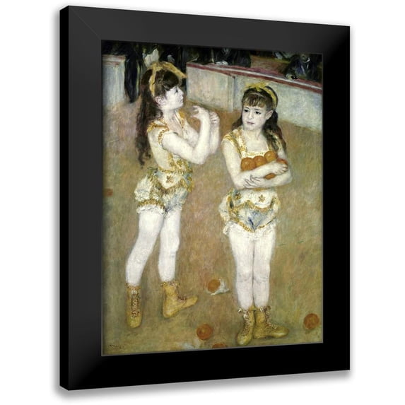 Renoir, Pierre-Auguste 12x14 Black Modern Framed Museum Art Print Titled - Two Little Circus Girls