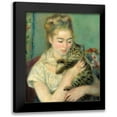 thumbnail image 1 of Renoir, Pierre-Auguste 12x14 Black Modern Framed Museum Art Print Titled - Woman with Cat (Femme au chat)-1875, 1 of 5