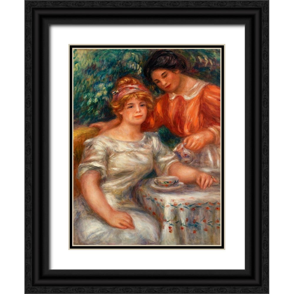 Renoir, Pierre-Auguste 12x14 Black Ornate Wood Framed with Double Matting  Museum Art Print Titled - Tea Time 1911