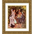 thumbnail image 1 of Renoir, Pierre-Auguste 12x14 Gold Ornate Wood Framed with Double Matting Museum Art Print Titled - In the garden - Under the arbor, 1 of 4