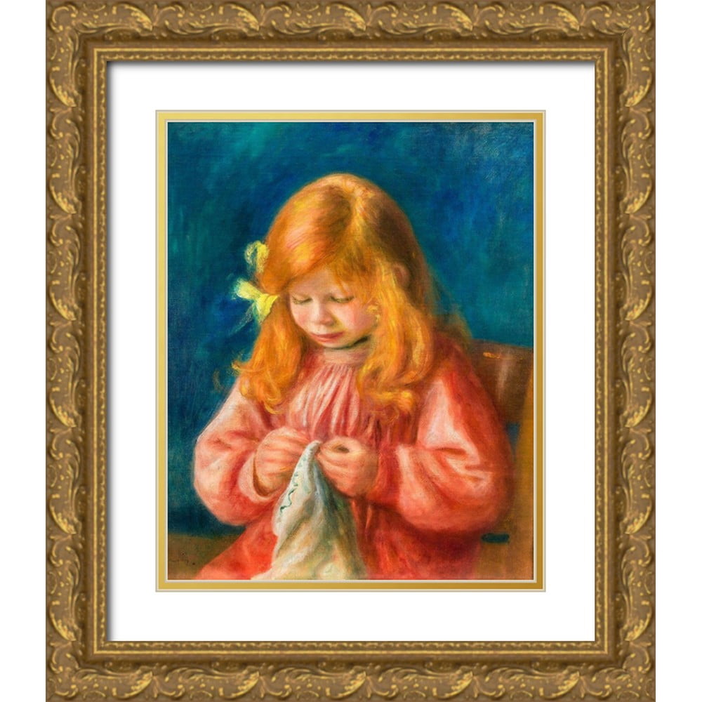 Renoir, Pierre-Auguste 15x18 Black Ornate Wood Framed with Double