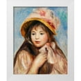 thumbnail image 1 of Renoir, Pierre-Auguste 12x14 White Modern Wood Framed Museum Art Print Titled - Girl with Pink Bonnet 1894, 1 of 4