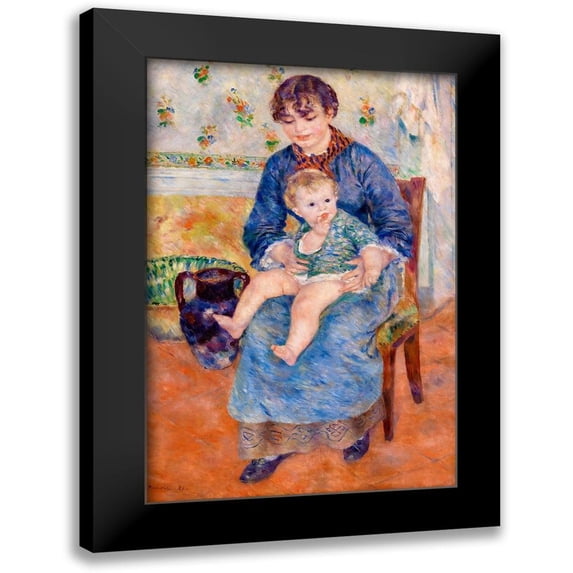 Renoir, Pierre-Auguste 13x18 Black Modern Framed Museum Art Print Titled - Young Mother 1881