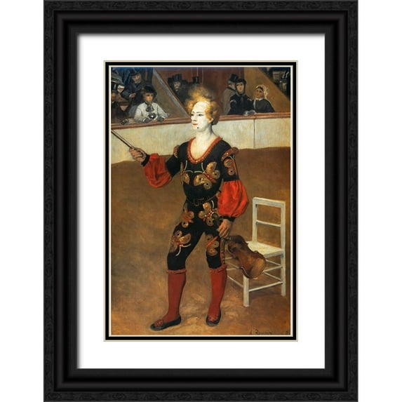 Renoir, Pierre-Auguste 13x18 Black Ornate Wood Framed with Double Matting Museum Art Print Titled - The Clown 2