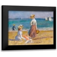 thumbnail image 1 of Renoir, Pierre-Auguste 14x12 Black Modern Framed Museum Art Print Titled - Figures on the Beach, 1 of 5