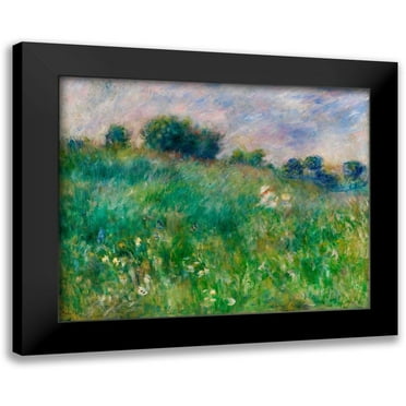 Renoir, Pierre-Auguste 14x12 Black Modern Framed Museum Art Print Titled - Meadow 1880
