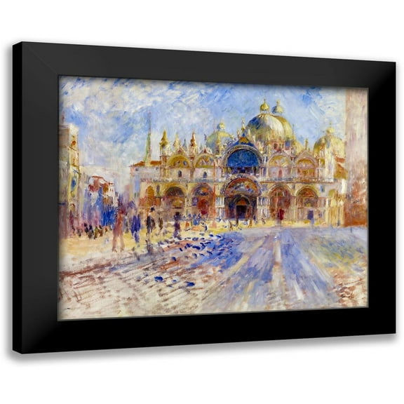 Renoir, Pierre-Auguste 14x12 Black Modern Framed Museum Art Print Titled - The Piazza San Marco, Venice