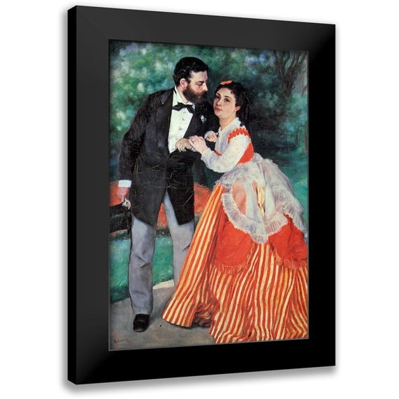 Renoir, Pierre-Auguste 14x18 Black Modern Framed Museum Art Print Titled - The Sisleys