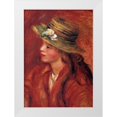 thumbnail image 1 of Renoir, Pierre-Auguste 14x18 White Modern Wood Framed Museum Art Print Titled - Girl With Straw Hat, 1 of 4