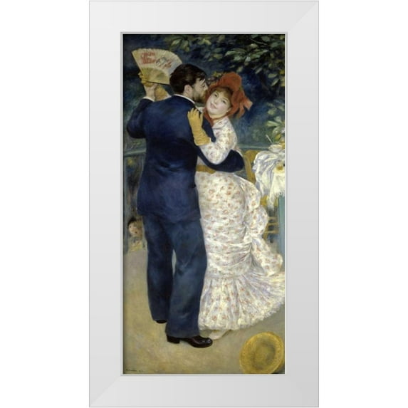 Renoir, Pierre-Auguste 14x24 White Modern Wood Framed Museum Art Print Titled - Dance in the Country