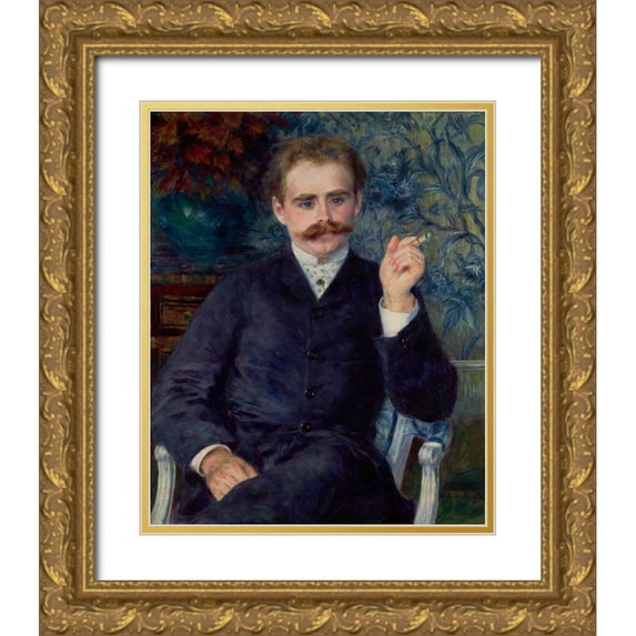 Renoir, Pierre-Auguste 15x18 Gold Ornate Wood Framed with Double Matting Museum Art Print Titled - Albert Cahen dAnvers