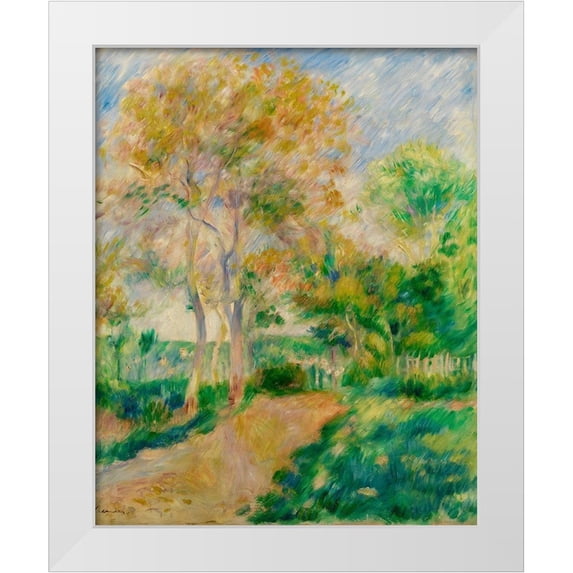 Renoir, Pierre-Auguste 15x18 White Modern Wood Framed Museum Art Print Titled - Autumn Landscape 1884