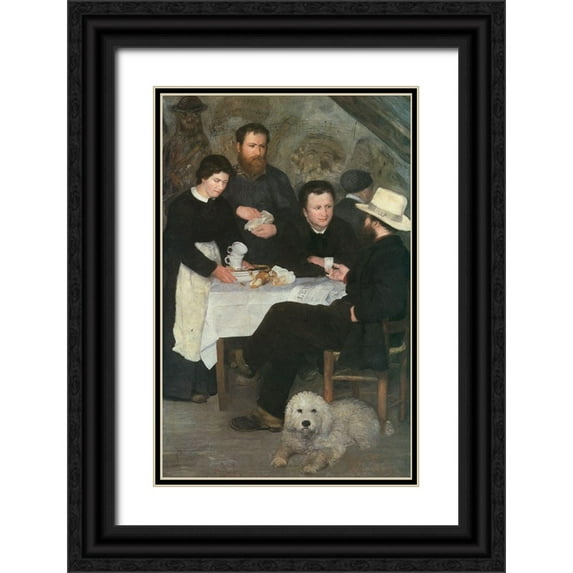 Renoir, Pierre-Auguste 17x24 Black Ornate Wood Framed with Double Matting Museum Art Print Titled - The Inn At Mother Anthonys