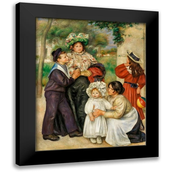 Renoir, Pierre-Auguste 20x24 Black Modern Framed Museum Art Print Titled - The Artists Family 1896