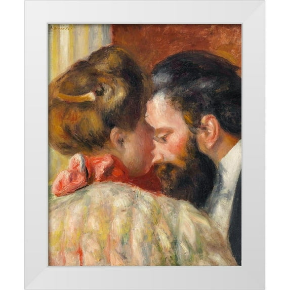 Renoir, Pierre-Auguste 20x24 White Modern Wood Framed Museum Art Print Titled - Confidence
