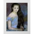 thumbnail image 1 of Renoir, Pierre-Auguste 25x32 White Modern Wood Framed Museum Art Print Titled - Young Girl With Dark Brown Hair, 1 of 4