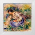 thumbnail image 1 of Renoir, Pierre-Auguste 26x26 White Modern Wood Framed Museum Art Print Titled - Woman in Blue Skirt 1917, 1 of 4