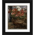 thumbnail image 1 of Renoir, Pierre-Auguste 26x31 Black Ornate Wood Framed with Double Matting Museum Art Print Titled - Bouquet of Flowers, 1 of 4