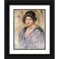 thumbnail image 1 of Renoir, Pierre-Auguste 26x32 Black Ornate Wood Framed with Double Matting Museum Art Print Titled - The Woman with a Hat (La Femme au Chapeau), 1 of 4
