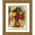 thumbnail image 1 of Renoir, Pierre-Auguste 26x32 Gold Ornate Wood Framed with Double Matting Museum Art Print Titled - Bouquet De Fleurs Au Pichet De Terre, 1 of 4