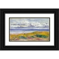 thumbnail image 1 of Renoir, Pierre-Auguste 32x20 Black Ornate Wood Framed with Double Matting Museum Art Print Titled - On The Cliffs, 1 of 4