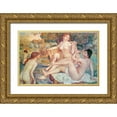thumbnail image 1 of Renoir, Pierre-Auguste 32x23 Gold Ornate Wood Framed with Double Matting Museum Art Print Titled - Large Bathers, 1 of 4