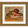 thumbnail image 1 of Renoir, Pierre-Auguste 32x26 Gold Ornate Wood Framed with Double Matting Museum Art Print Titled - Jean Renoir drawing, 1 of 4
