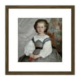 thumbnail image 1 of Renoir Portrait Romaine Lacaux 8X8 Inch Square Wooden Framed Wall Art Print Picture with Mount, 1 of 4