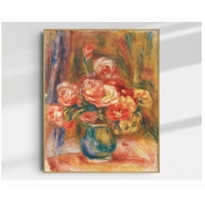 Renoir Poster Vase Of Roses Impressionist Wall Artgiclee Poster Home Decor Office Wall Art