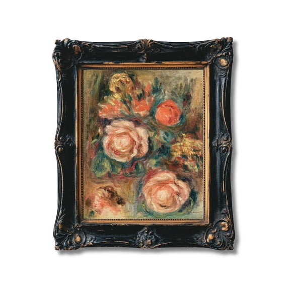 Renoir Roses Poster Vintage Impressionist Floral Wall Art Unframed Paper Print